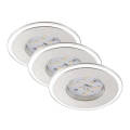 Briloner 7197-039 - komplet 3x LED prigušiva kupatilska ugradna stropna svetla LED/4,5W/230V IP44