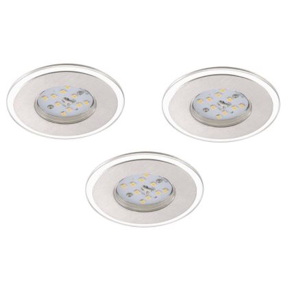 Briloner 7197-039 - komplet 3x LED prigušiva kupatilska ugradna stropna svetla LED/4,5W/230V IP44