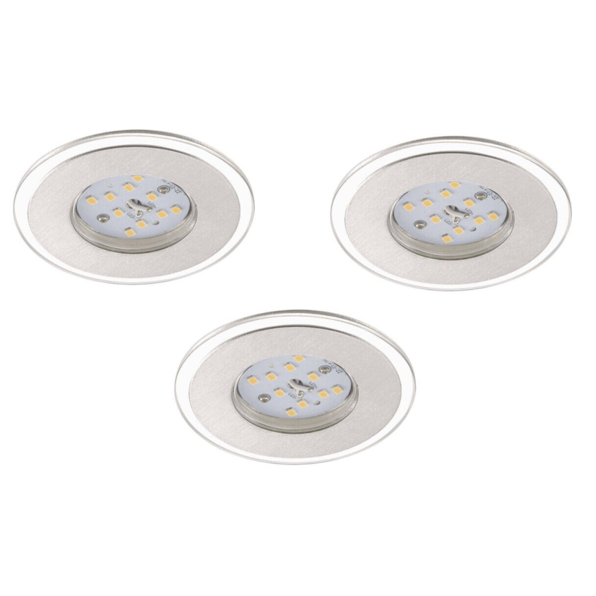 Briloner 7197-039 - komplet 3x LED prigušiva kupatilska ugradna stropna svetla LED/4,5W/230V IP44