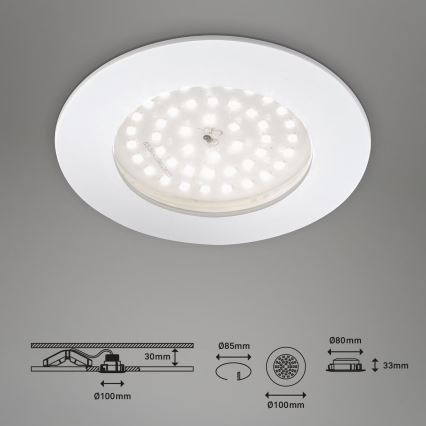 Briloner 7206-016 - LED Ugradbena lampa za kupatilo LED/10,5W/230V IP44