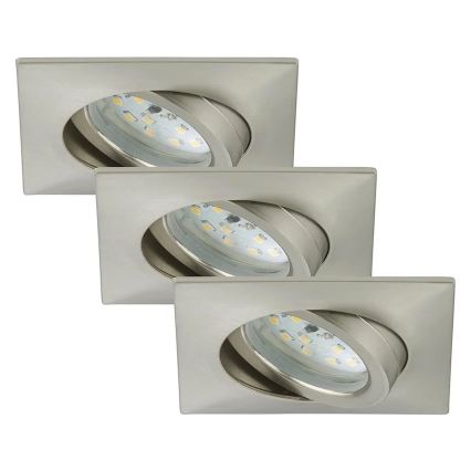 Briloner 7210-032 - Set 3x LED Ugradbena lampa za kupatilo ATTACH LED/5W/230V IP23 krom