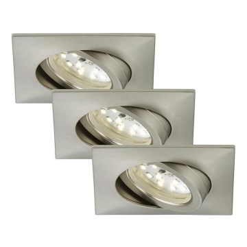 Briloner 7210-032 - Set 3x LED Ugradbena lampa za kupatilo ATTACH LED/5W/230V IP23 krom
