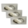 Briloner 7210-032 - Set 3x LED Ugradbena lampa za kupatilo ATTACH LED/5W/230V IP23 krom