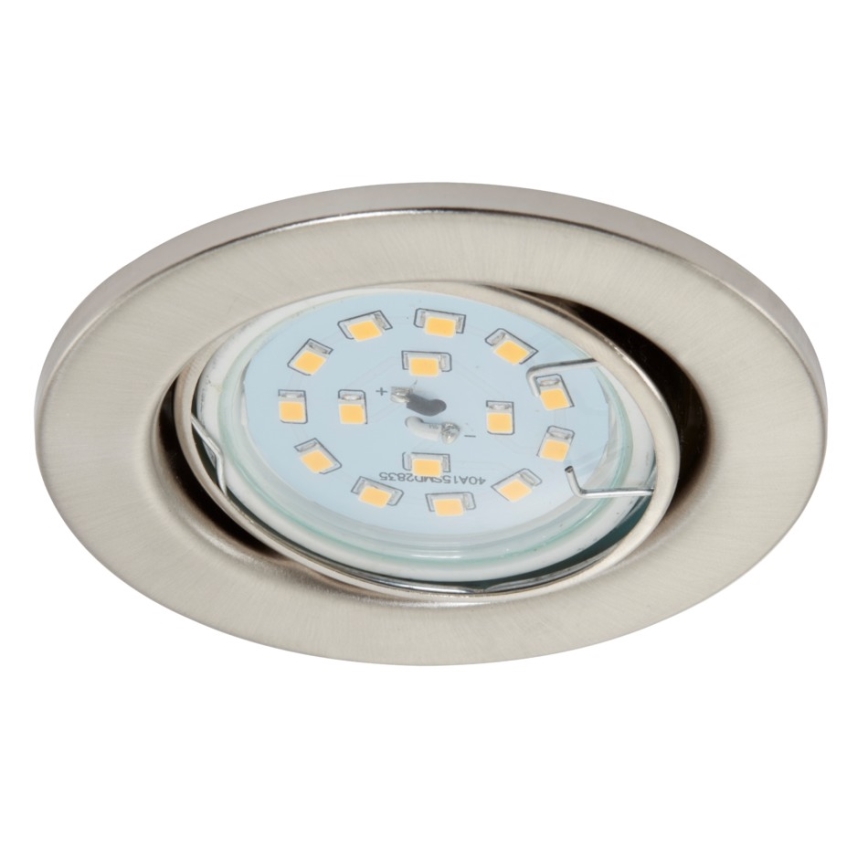 Briloner 7220-032 - Set 3x LED Ugradbena lampa za kupatilo FIT 1xGU10/5W/230V mat nikl