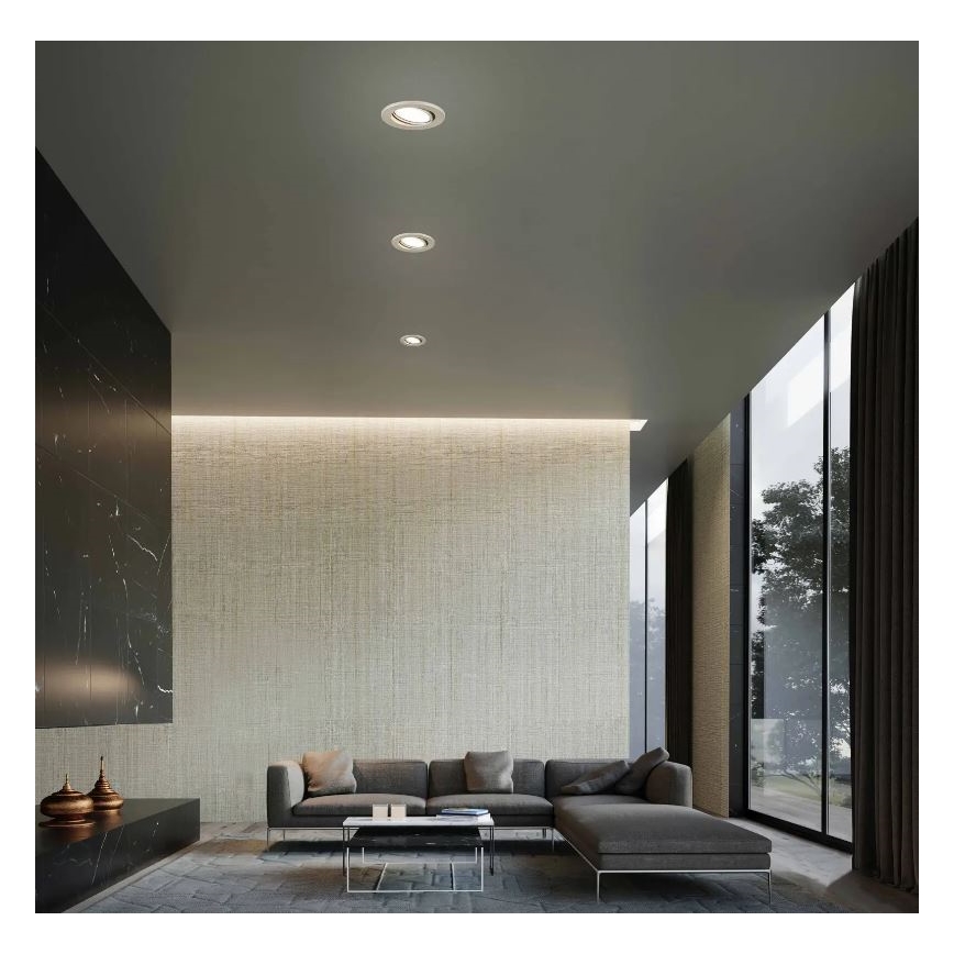 Briloner 7221-032 - Set 3x LED Ugradbena lampa za kupatilo 1xGU10/3W/230V IP23 mat krom