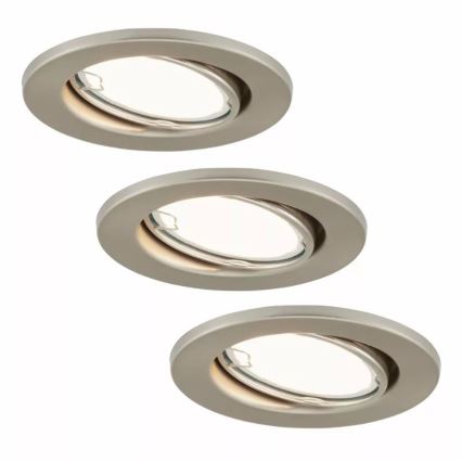 Briloner 7221-032 - Set 3x LED Ugradbena lampa za kupatilo 1xGU10/3W/230V IP23 mat krom