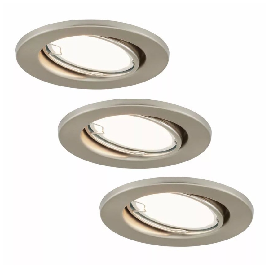 Briloner 7221-032 - Set 3x LED Ugradbena lampa za kupatilo 1xGU10/3W/230V IP23 mat krom