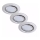 Briloner 7221-039 - Set 3x LED Ugradbena lampa za kupatilo 1xGU10/3W/230V IP23 srebrno