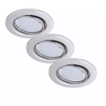 Briloner 7221-039 - SET 3x LED ugradna kupatilska stropna svetla 1xGU10/3W/230V IP23 srebrna