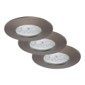 Briloner 7231-031- Set 3x LED Prigušiva ugradbena lampa za kupatilo LED/5,5W/230V IP44