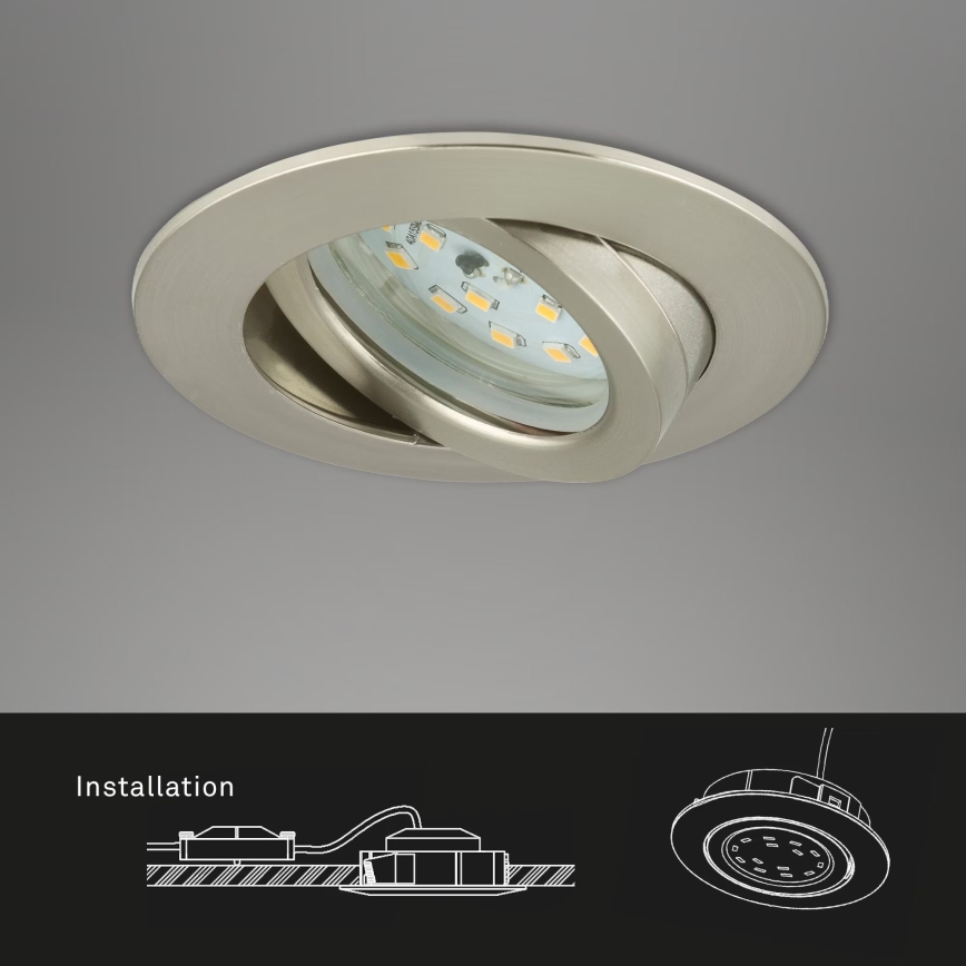Briloner 7232-032 - KOMPLET 3x LED prigušiva ugradna kupatilska svetiljka ATTACH LED/5,5W/230V IP23