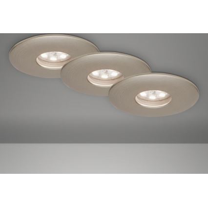 Briloner 7240-032 - Set 3x LED Ugradbena lampa za kupatilo ATTACH LED/1,8W/230V IP44 mat krom