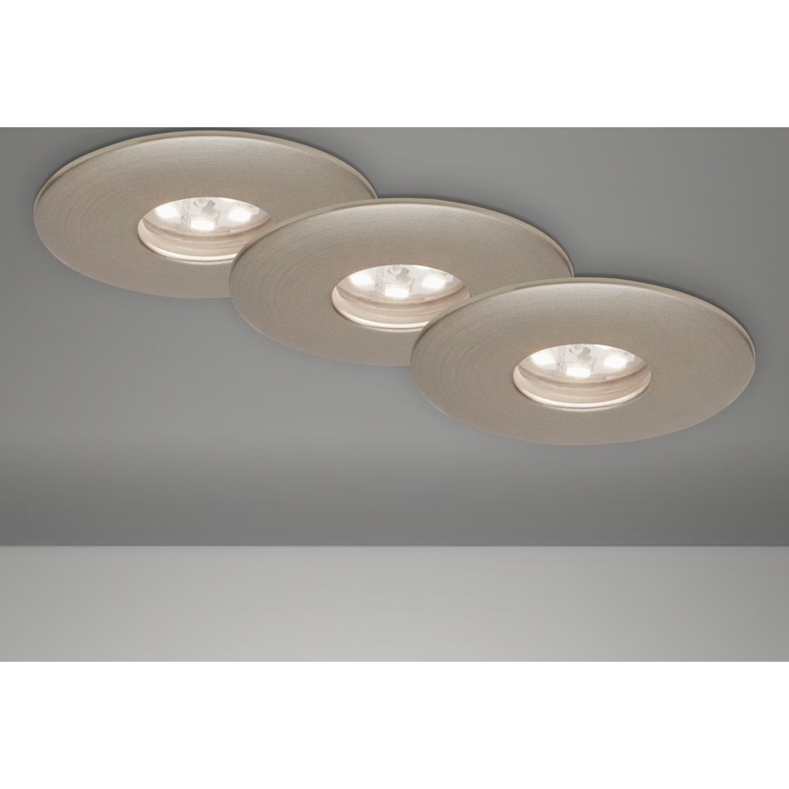 Briloner 7240-032 - Set 3x LED Ugradbena lampa za kupatilo ATTACH LED/1,8W/230V IP44 mat krom