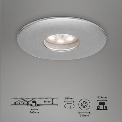 Briloner 7240-039 - Set 3x LED Ugradbena lampa za kupatilo LED/1,8W/230V IP44