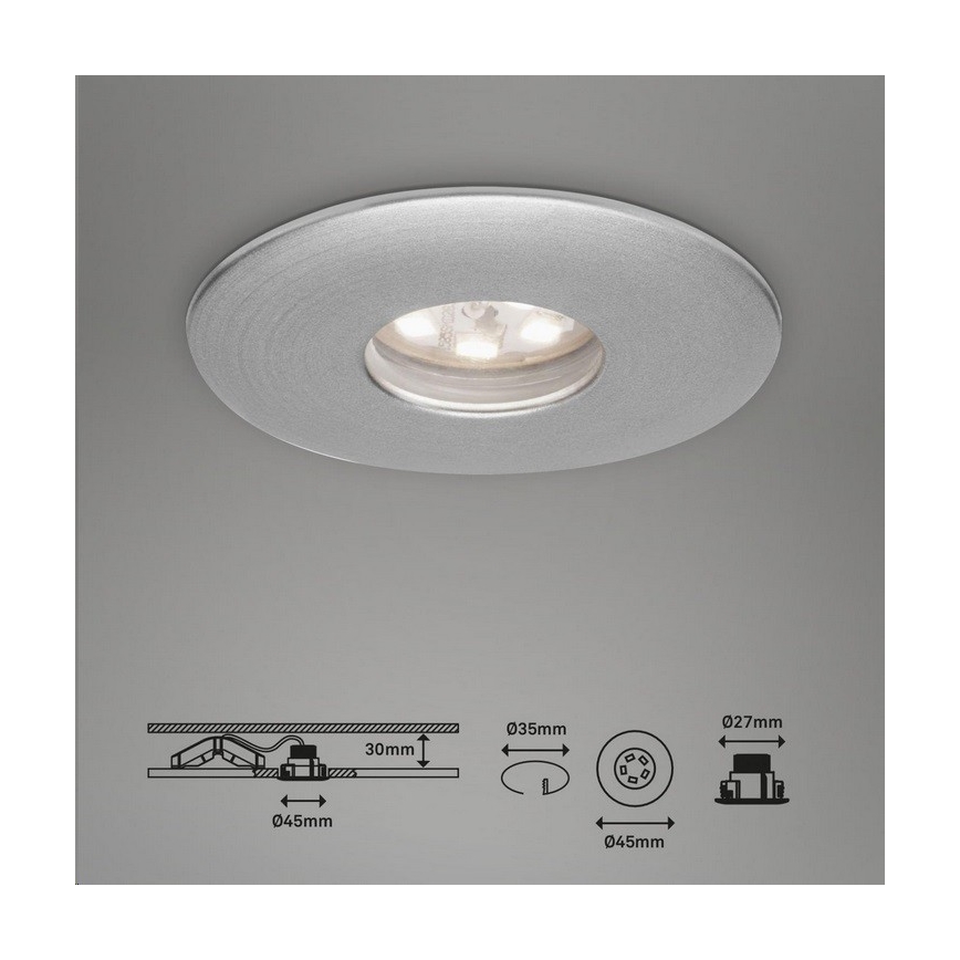 Briloner 7240-039 - Set 3x LED Ugradbena lampa za kupatilo LED/1,8W/230V IP44