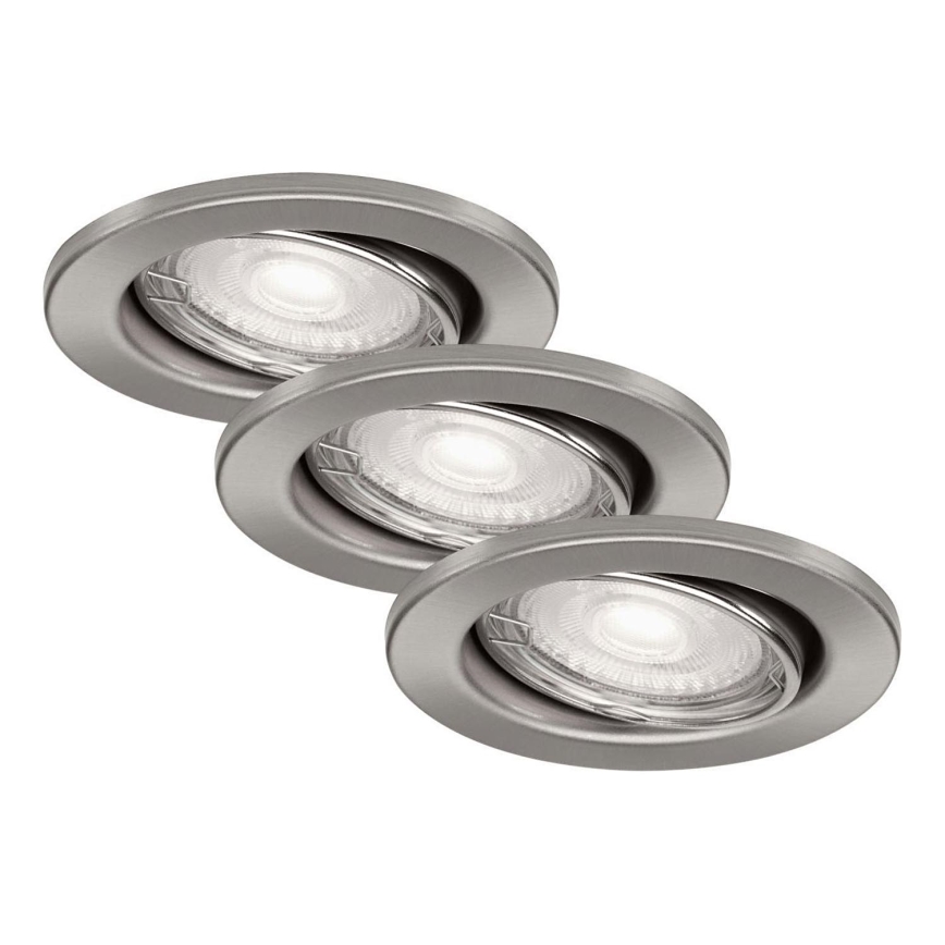 Briloner 7277-032 - Set 3x LED Prigušiva ugradbena lampa za kupatilo 1xGU10/5W/230V IP23