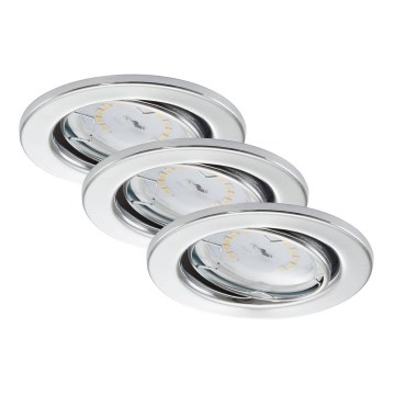 Briloner 7277-038 - Set 3x LED Prigušiva ugradbena lampa za kupatilo 1xGU10/5W/230V IP23