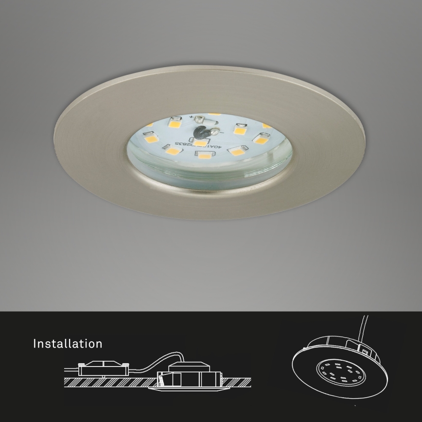Briloner 7295-012 - LED Prigušiva ugradbena lampa za kupatilo ATTACH LED/6,5W/230V IP44