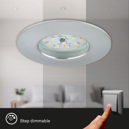 Briloner 7295-019 - LED Prigušiva ugradbena lampa za kupatilo ATTACH LED/6,5W/230V IP44