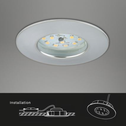 Briloner 7295-019 - LED Prigušiva ugradbena lampa za kupatilo ATTACH LED/6,5W/230V IP44