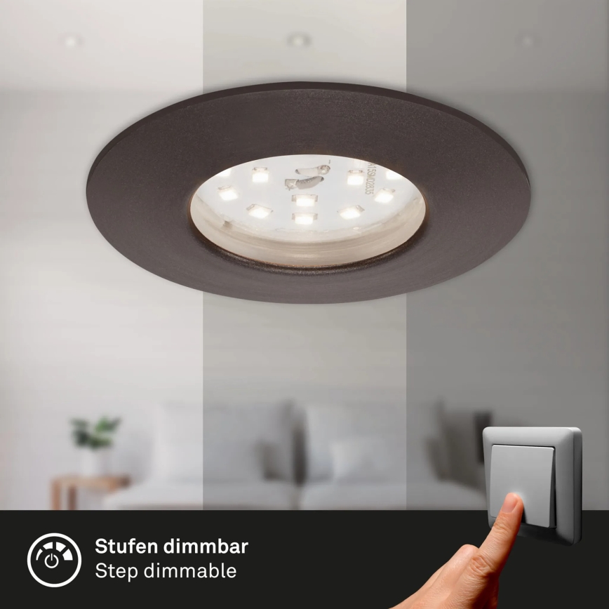 Briloner 7295-031 - Set 3x LED Prigušiva ugradbena lampa za kupatilo ATTACH LED/6,5W/230V IP44