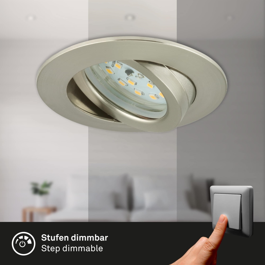 Briloner 7296-012 - LED Prigušiva ugradbena lampa za kupatilo ATTACH LED/6,5W/230V IP23 krom
