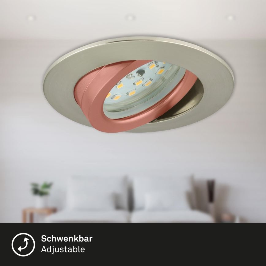 Briloner 7296-012 - LED Prigušiva ugradbena lampa za kupatilo ATTACH LED/6,5W/230V IP23 krom