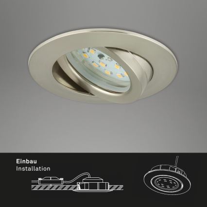 Briloner 7296-012 - LED Prigušiva ugradbena lampa za kupatilo ATTACH LED/6,5W/230V IP23 krom