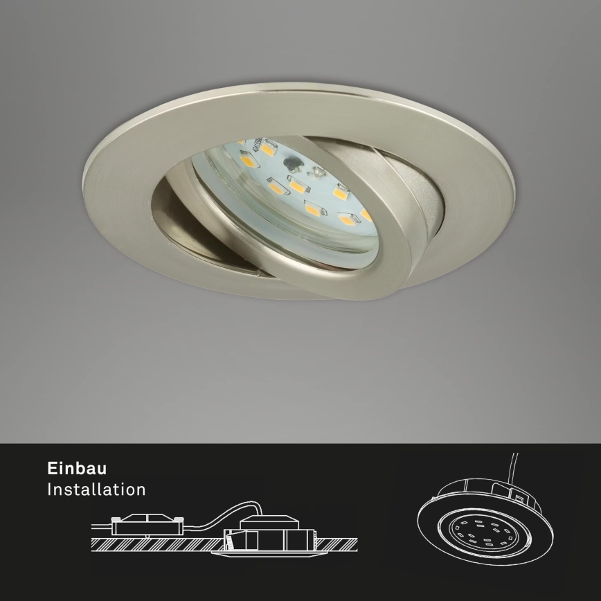 Briloner 7296-012 - LED Prigušiva ugradbena lampa za kupatilo ATTACH LED/6,5W/230V IP23 krom
