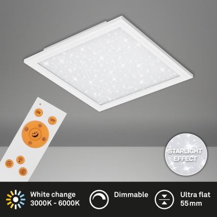 Briloner 7301-016 - LED Prigušiva plafonjera STARRY SKY LED/18W/230V 3000-6000K + Daljinski upravljač
