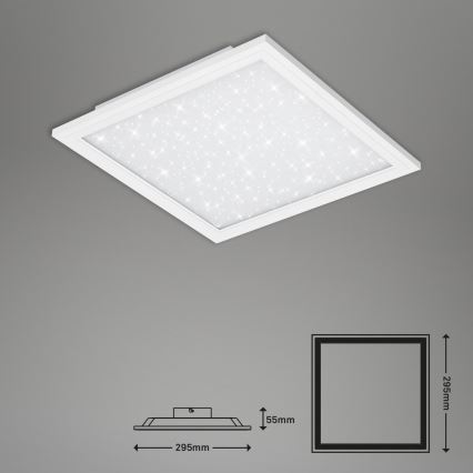Briloner 7301-016 - LED Prigušiva plafonjera STARRY SKY LED/18W/230V 3000-6000K + Daljinski upravljač
