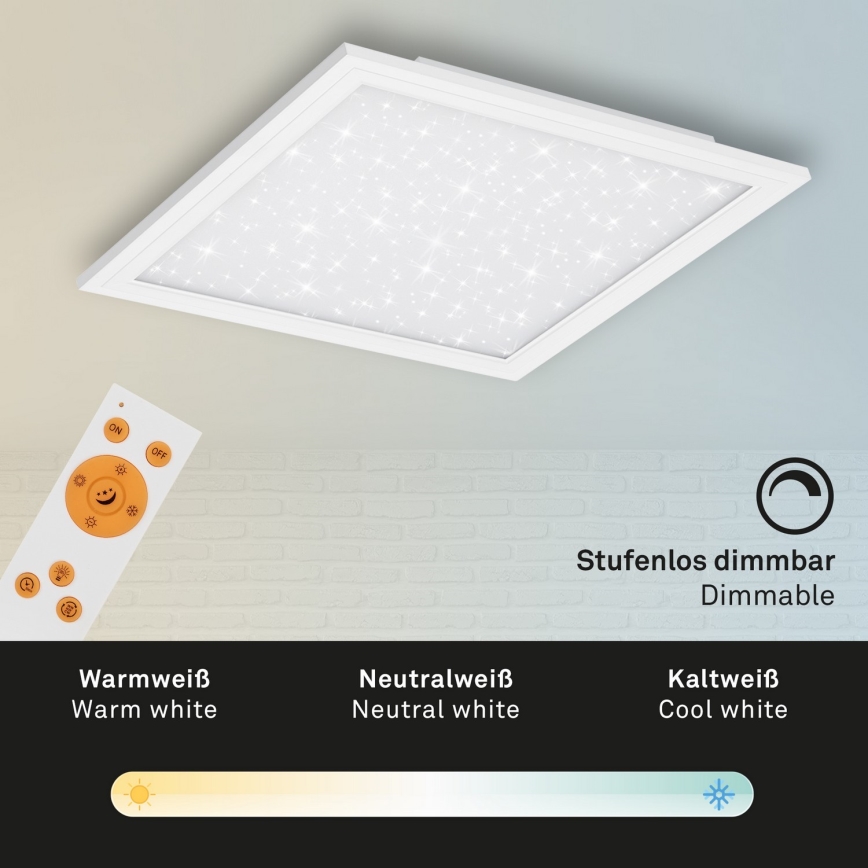 Briloner 7302-016 - LED Prigušiva plafonjera STARRY SKY LED/23W/230V 3000-6000K + Daljinski upravljač