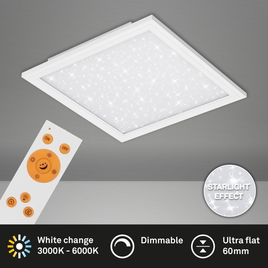Briloner 7302-016 - LED Prigušiva plafonjera STARRY SKY LED/23W/230V 3000-6000K + Daljinski upravljač