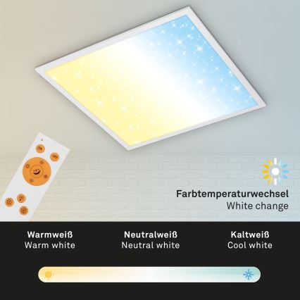 Briloner 7303-016 - LED Prigušiva plafonjera STARRY SKY LED/36W/230V 3000-6000K + Daljinski upravljač