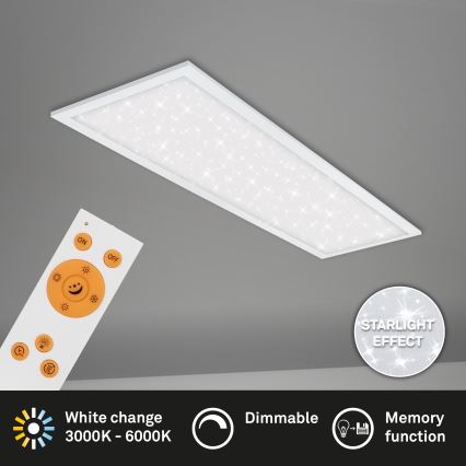 Briloner 7308-016 - LED Prigušiva plafonjera STARRY SKY LED/24W/230V 3000-6000K + Daljinski upravljač