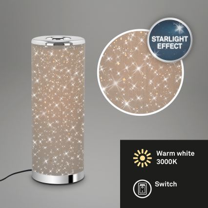 Briloner 7334-011 - LED Stona lampa STARRY SKY 1xGU10/5W/230V braon