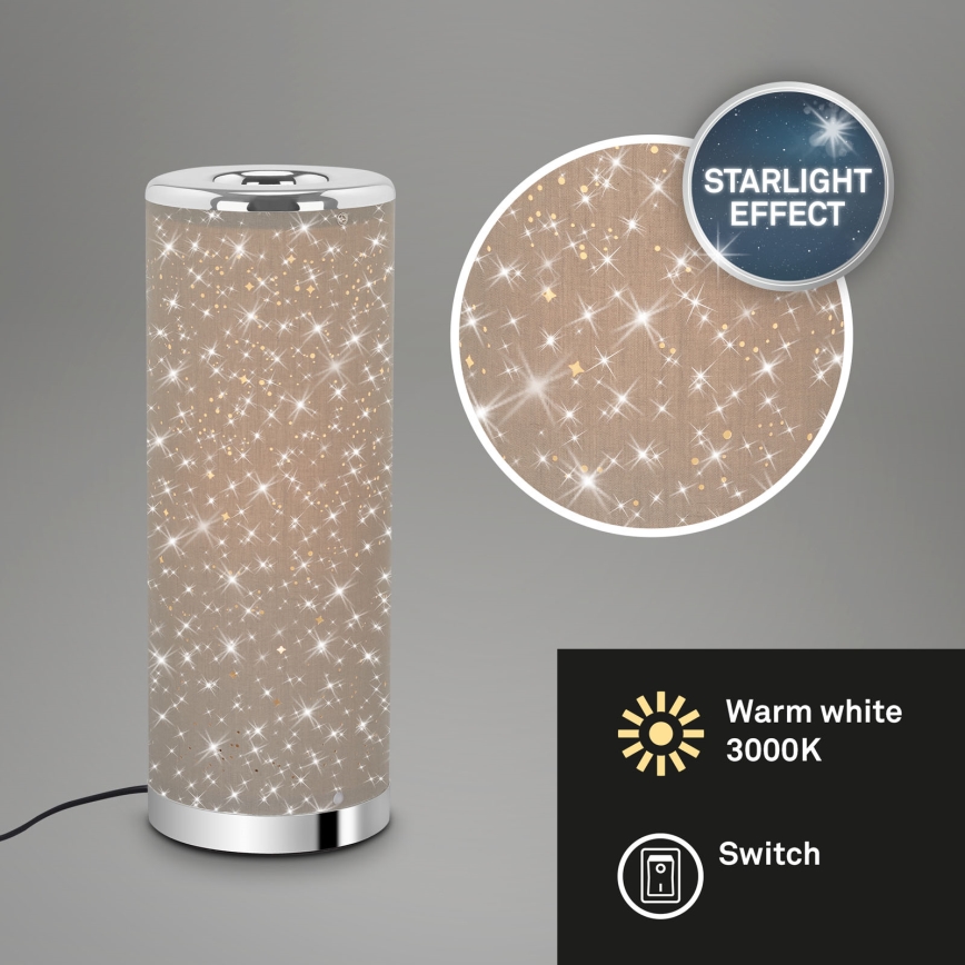 Briloner 7334-011 - LED Stona lampa STARRY SKY 1xGU10/5W/230V braon