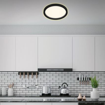 Briloner 7361-015 - LED Plafonjera CADRE LED/18W/230V pr. 29,7 cm crno