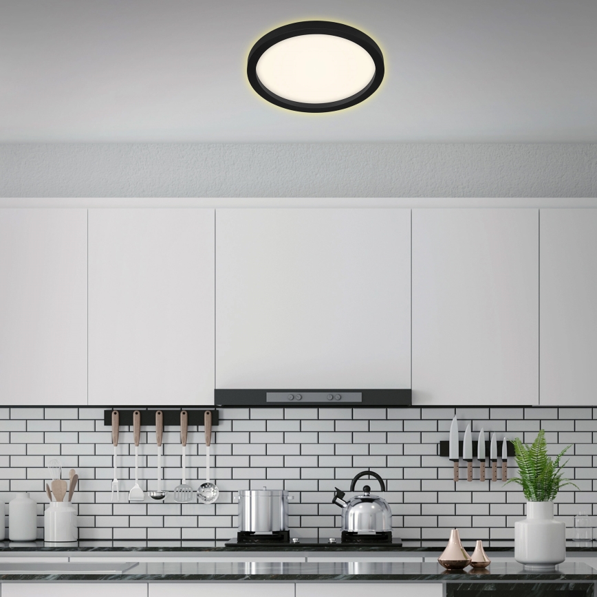 Briloner 7361-015 - LED Plafonjera CADRE LED/18W/230V pr. 29,7 cm crno