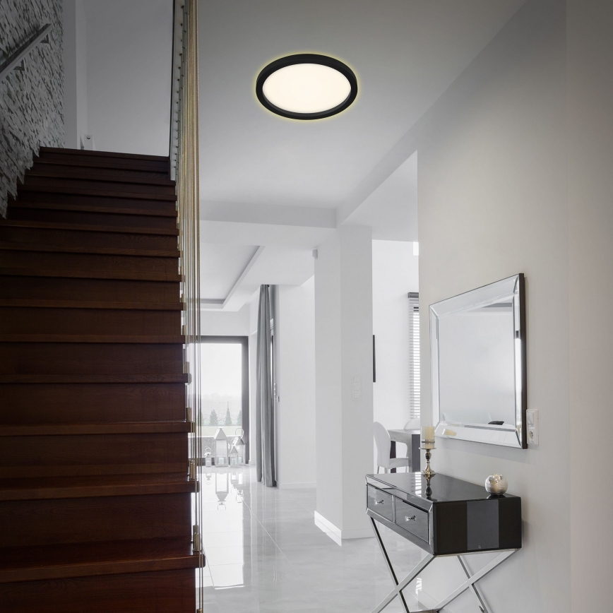 Briloner 7361-015 - LED Plafonjera CADRE LED/18W/230V pr. 29,7 cm crno
