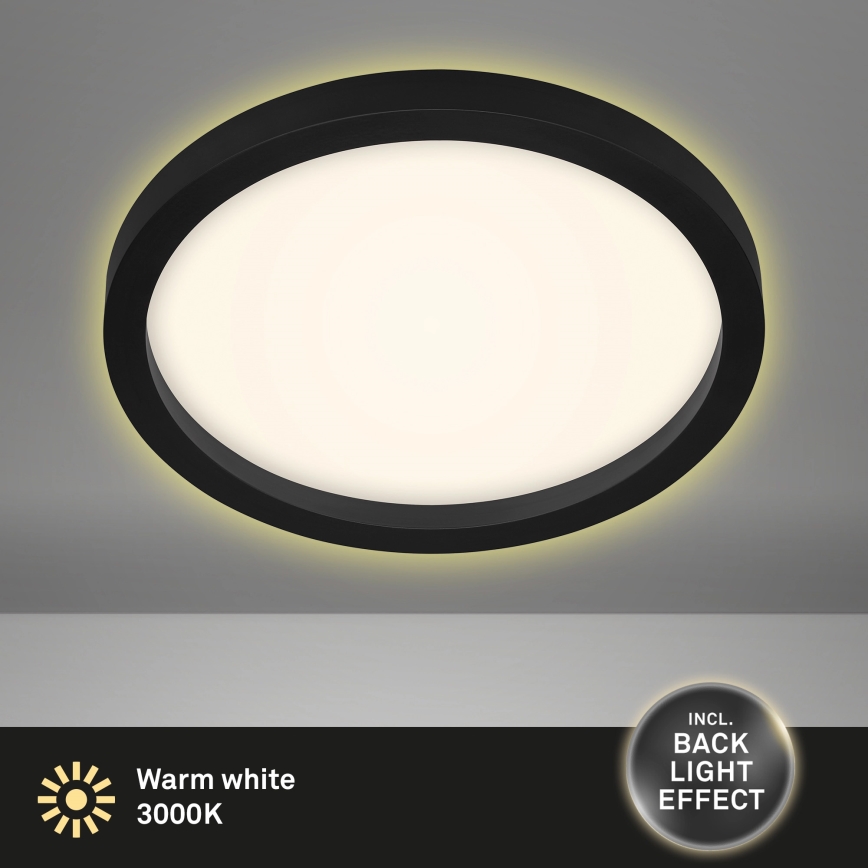 Briloner 7361-015 - LED Plafonjera CADRE LED/18W/230V pr. 29,7 cm crno