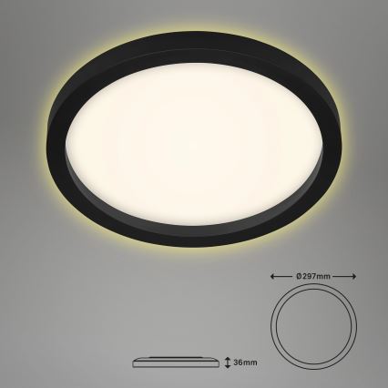 Briloner 7361-015 - LED Plafonjera CADRE LED/18W/230V pr. 29,7 cm crno