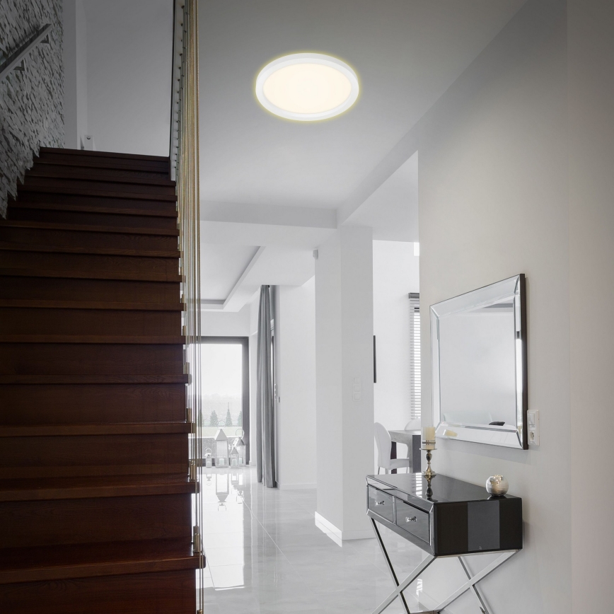 Briloner 7361-016 - LED Plafonjera CADRE LED/18W/230V pr. 29,7 cm bela