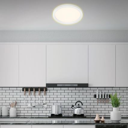 Briloner 7361-016 - LED Plafonjera CADRE LED/18W/230V pr. 29,7 cm bela