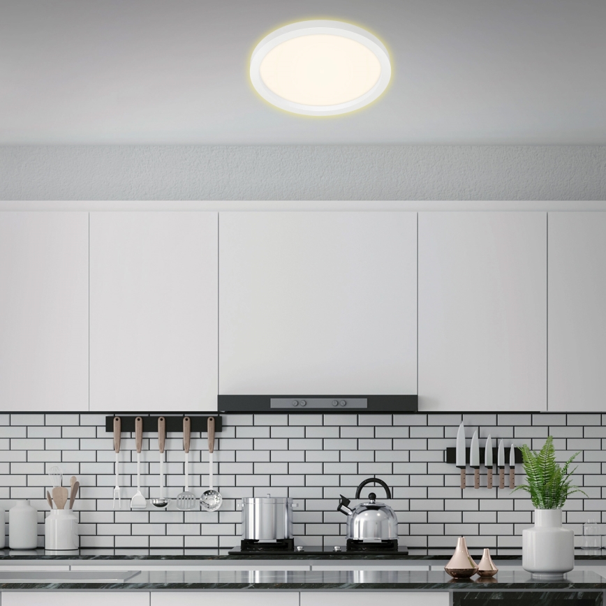 Briloner 7361-016 - LED Plafonjera CADRE LED/18W/230V pr. 29,7 cm bela