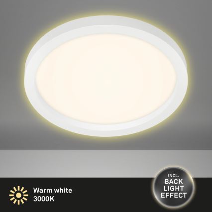 Briloner 7361-016 - LED Plafonjera CADRE LED/18W/230V pr. 29,7 cm bela