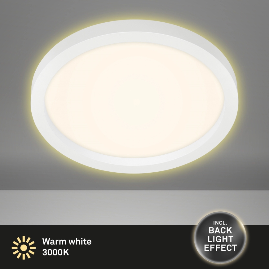 Briloner 7361-016 - LED Plafonjera CADRE LED/18W/230V pr. 29,7 cm bela