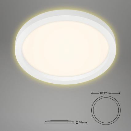 Briloner 7361-016 - LED Plafonjera CADRE LED/18W/230V pr. 29,7 cm bela