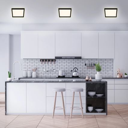 Briloner 7362-015 - LED Plafonjera CADRE LED/18W/230V 29,6x29,6 cm crno