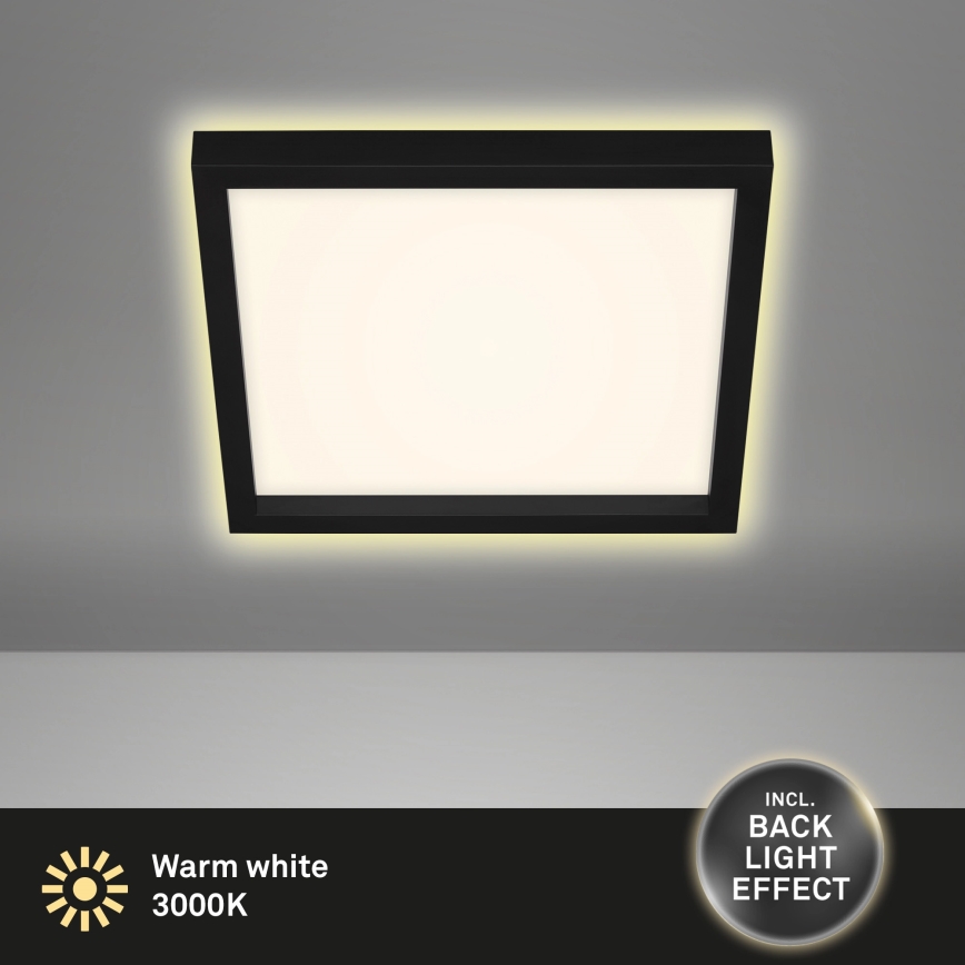Briloner 7362-015 - LED Plafonjera CADRE LED/18W/230V 29,6x29,6 cm crno